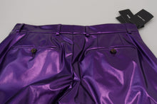 Load image into Gallery viewer, Dolce &amp; Gabbana Purple Shining Men Casual Pants
