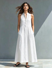 Load image into Gallery viewer, Women's Stand-Collar A-Line Maxi Dress – Resort &amp; Vacation Style
