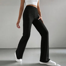 Load image into Gallery viewer, Solid Rib-Knit Pull-On Jogger Pants for Women
