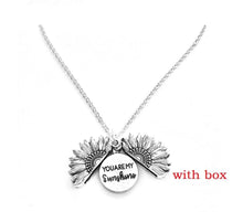 Load image into Gallery viewer, Sunflower Double Lettering Necklace
