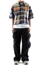 Load image into Gallery viewer, SUIFU Washed Flannel Crop Top Button Down Shirt
