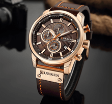 Load image into Gallery viewer, Men's Waterproof Elegant Sport Watch With Chronometers Day View, Leather  Belts And Hardlex Scratch Resistant Glass Perfect Gift For Him
