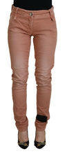 Load image into Gallery viewer, Acht Pink Mid Waist Slim Fit Women Casual Pants
