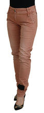 Load image into Gallery viewer, Acht Pink Mid Waist Slim Fit Women Casual Pants
