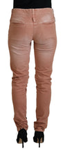 Load image into Gallery viewer, Acht Pink Mid Waist Slim Fit Women Casual Pants
