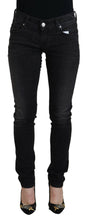 Load image into Gallery viewer, Acht Black Cotton Low Waist Slim Fit Women Casual Denim Jeans
