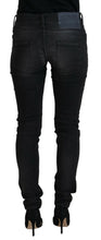 Load image into Gallery viewer, Acht Black Cotton Low Waist Slim Fit Women Casual Denim Jeans
