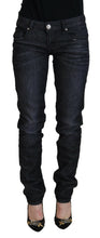 Load image into Gallery viewer, Acht Black Cotton Low Waist Slim Fit Women Casual Denim Jeans
