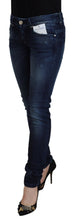 Load image into Gallery viewer, Acht Blue Cotton Low Waist Slim Fit Women Casual Denim Jeans
