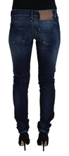 Load image into Gallery viewer, Acht Blue Cotton Low Waist Slim Fit Women Casual Denim Jeans
