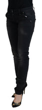 Load image into Gallery viewer, Acht Black Washed Cotton Skinny Women Casual Denim Jeans
