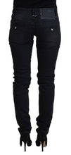 Load image into Gallery viewer, Acht Black Washed Cotton Skinny Women Casual Denim Jeans
