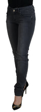 Load image into Gallery viewer, Acht Gray Cotton Skinny Low Waist Women Casual Denim Jeans
