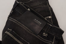 Load image into Gallery viewer, Acht Black Washed Mid Waist Tapered Women Casual Denim Jeans
