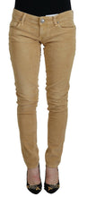 Load image into Gallery viewer, Acht Brown Cotton Corduroy Low Waist Women Casual Jeans
