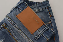 Load image into Gallery viewer, Acht Blue Washed Cotton Low Waist Women Casual Jeans
