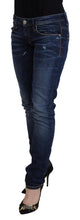 Load image into Gallery viewer, Acht Blue Washed Cotton Low Waist Women Casual  Jeans

