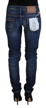 Load image into Gallery viewer, Acht Blue Washed Cotton Low Waist Women Casual  Jeans

