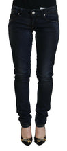 Load image into Gallery viewer, Acht Blue Cotton Low Waist Slim Fit Women Casual Jeans
