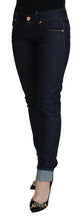 Load image into Gallery viewer, Acht Blue Cotton Low Waist Slim Fit Women Casual Jeans
