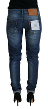 Load image into Gallery viewer, Acht Blue Washed Cotton Slim Fit Women Denim Jeans
