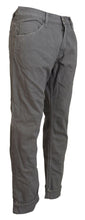 Load image into Gallery viewer, Acht Gray Cotton Straight Fit Folded Hem Casual Denim Jeans
