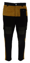 Load image into Gallery viewer, Dolce &amp; Gabbana Black Yellow Cotton Men Pants
