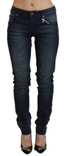 Load image into Gallery viewer, Acht Blue Washed Low Waist Slim Fit Cotton Denim Jeans
