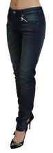 Load image into Gallery viewer, Acht Blue Washed Low Waist Slim Fit Cotton Denim Jeans
