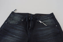 Load image into Gallery viewer, Acht Blue Washed Low Waist Slim Fit Cotton Denim Jeans
