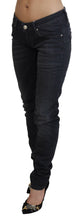 Load image into Gallery viewer, Acht Black Washed Low Waist Slim Fit Cotton Denim Jeans
