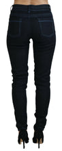 Load image into Gallery viewer, Acht Dark Blue Low Waist Slim Fit Women Denim Jeans
