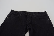 Load image into Gallery viewer, Acht Black Low Waist Slim Fit Cotton Denim Jeans
