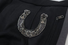 Load image into Gallery viewer, Dolce &amp; Gabbana Black Wool Horseshoe Jogger Pants
