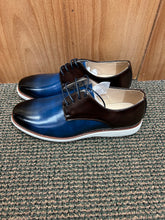 Load image into Gallery viewer, Terroni Navy/Brown Lace-up Men’s Dress Shoe | S9
