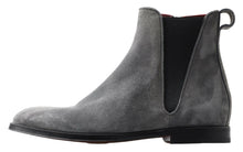 Load image into Gallery viewer, Dolce &amp; Gabbana Gray Leather Men Ankle Boots Shoes
