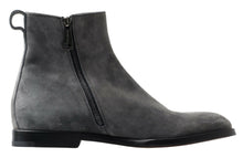 Load image into Gallery viewer, Dolce &amp; Gabbana Gray Leather Men Ankle Boots Shoes
