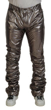 Load image into Gallery viewer, Dolce &amp; Gabbana Silver Metallic Nylon Stretch Pants

