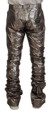Load image into Gallery viewer, Dolce &amp; Gabbana Silver Metallic Nylon Stretch Pants
