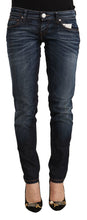 Load image into Gallery viewer, Acht Blue Washed Cotton Low Waist Skinny Denim Jeans
