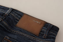 Load image into Gallery viewer, Acht Blue Washed Cotton Low Waist Skinny Denim Jeans
