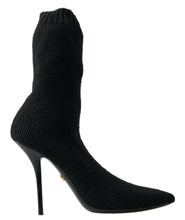 Load image into Gallery viewer, Dolce &amp; Gabbana Black Stiletto Heel Mid Calf Women Boot Shoes
