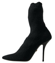 Load image into Gallery viewer, Dolce &amp; Gabbana Black Stiletto Heel Mid Calf Women Boot Shoes
