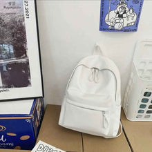 Load image into Gallery viewer, Elegant Leather Backpack Bag : With Fancy Zipper
