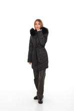 Load image into Gallery viewer, Genuine Fur Trim Down Coat
