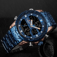 Load image into Gallery viewer, Mens Wrist Watch, Waterproof Analog Digital Watches Multifunction Stainless Steel Business Watches For Man Perfect Gift

