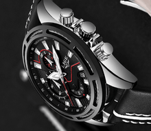 Load image into Gallery viewer, Waterproof Men's Sports  Watch With Leather Transparent Belts, Chronometers Day View Perfect Gift
