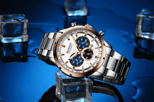 Load image into Gallery viewer, Men's Sports  Waterproof Stainless Steel Watch With Chronometers And Special Date Display Unique Design Perfect Gift
