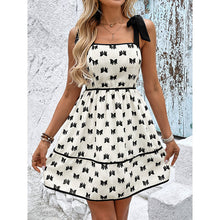 Load image into Gallery viewer, Tie Strap Mini Dress – Smocked Summer A-Line Dress
