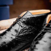 Load image into Gallery viewer, 43-594-BLK MARCO Ostrich Quill Chukka Boot, Black
